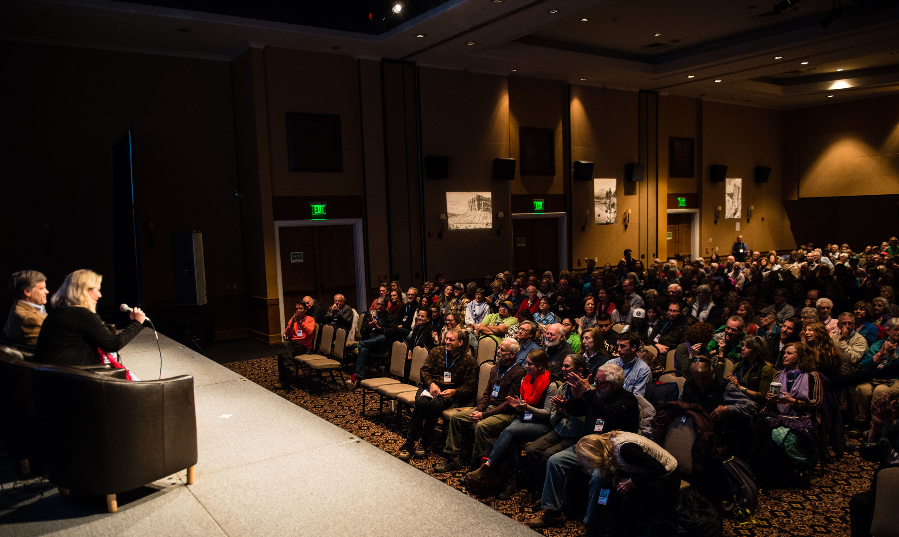 Strayed speaking at 2016 Moving Mountains Symposium