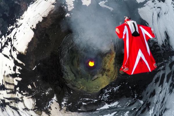 GoPro: Roberta Mancino’s Wingsuit Flight Over An Active Volcano 