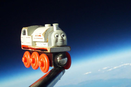 A Toy Train in Space