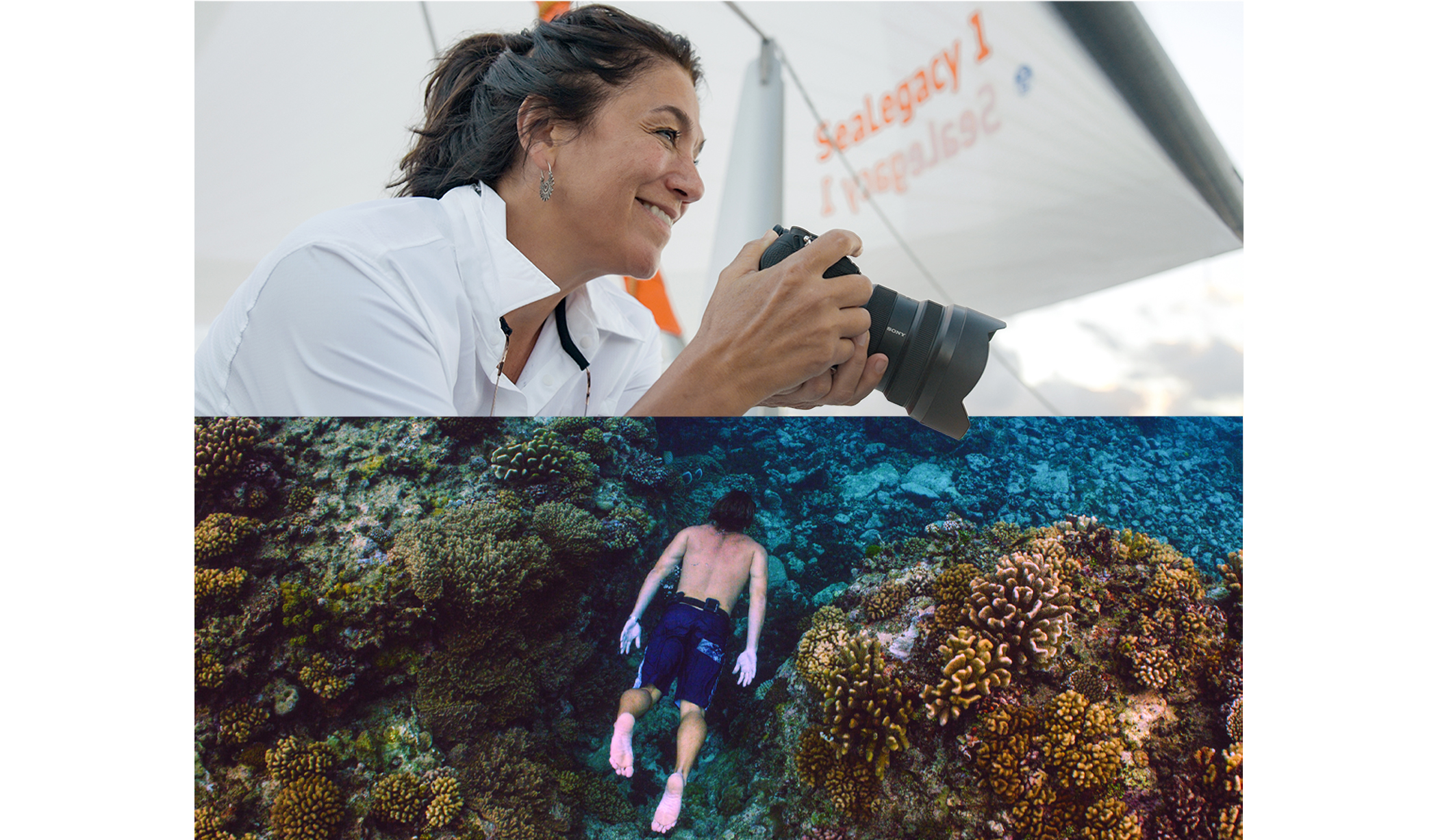 Images: Cristina Mittermeier (top); Coral Gardeners film still (bottom)